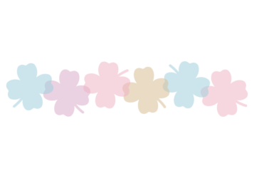 四つ葉のクローバー形の分割枠（一文字フレーム）