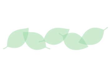 葉っぱ形の分割枠（一文字フレーム）