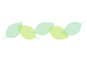葉っぱ形の分割枠（一文字フレーム）