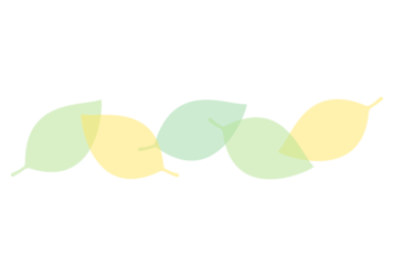 葉っぱ形の分割枠（一文字フレーム）
