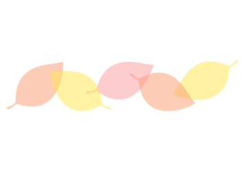 葉っぱ形の分割枠（一文字フレーム）
