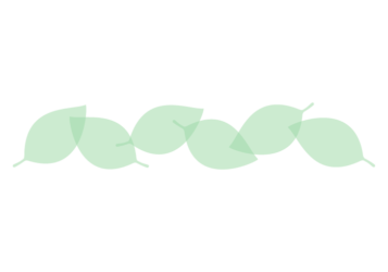 葉っぱ形の分割枠（一文字フレーム）