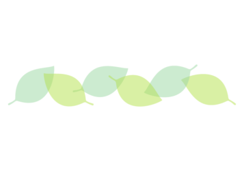 葉っぱ形の分割枠（一文字フレーム）