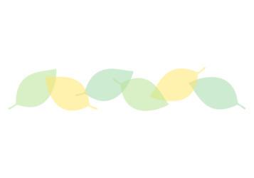葉っぱ形の分割枠（一文字フレーム）
