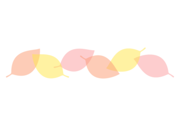 葉っぱ形の分割枠（一文字フレーム）