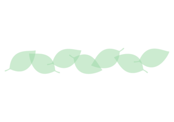 葉っぱ形の分割枠（一文字フレーム）