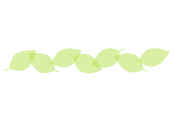 葉っぱ形の分割枠（一文字フレーム）