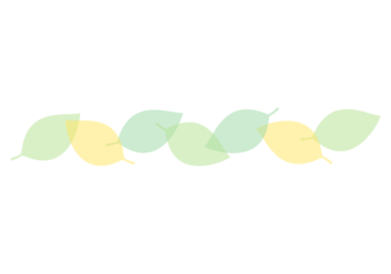 葉っぱ形の分割枠（一文字フレーム）