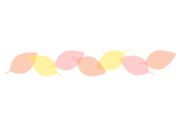 葉っぱ形の分割枠（一文字フレーム）