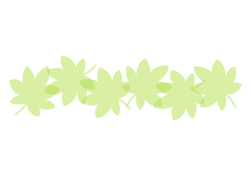 カエデ（楓）形の分割枠（一文字フレーム）