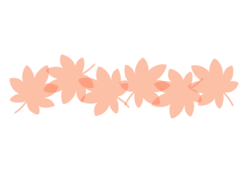 紅葉のカエデ（楓）形の分割枠（一文字フレーム）