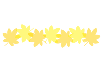 紅葉のカエデ（楓）形の分割枠（一文字フレーム）