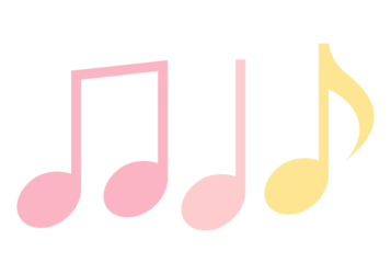 音符形の分割枠（一文字フレーム）