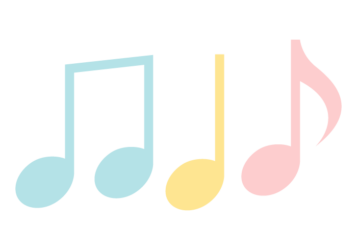 音符形の分割枠（一文字フレーム）