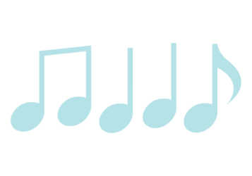 音符形の分割枠（一文字フレーム）