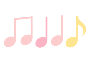 音符形の分割枠（一文字フレーム）