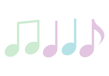 音符形の分割枠（一文字フレーム）