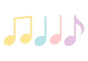音符形の分割枠（一文字フレーム）
