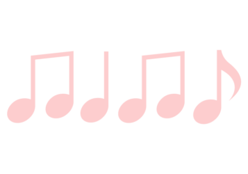 音符形の分割枠（一文字フレーム）