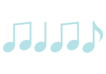 音符形の分割枠（一文字フレーム）