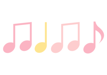 音符形の分割枠（一文字フレーム）