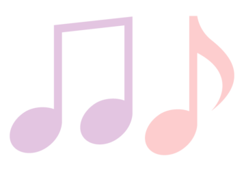 音符形の分割枠（一文字フレーム）