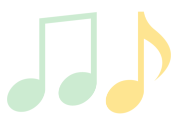 音符形の分割枠（一文字フレーム）