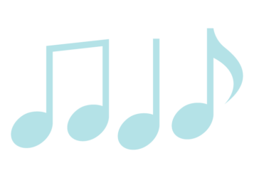 音符形の分割枠（一文字フレーム）