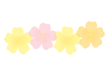 バラ（薔薇）の分割枠（一文字フレーム）