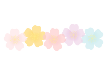 バラ（薔薇）の分割枠（一文字フレーム）