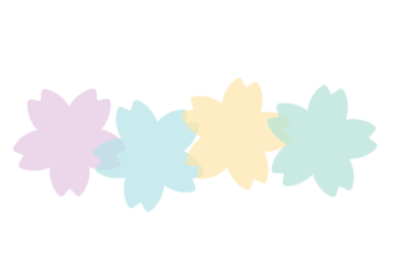 サクラ形の分割枠（一文字フレーム）