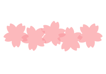 サクラ形の分割枠（一文字フレーム）