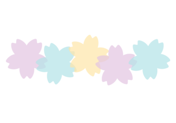 サクラ形の分割枠（一文字フレーム）