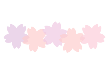 サクラ形の分割枠（一文字フレーム）