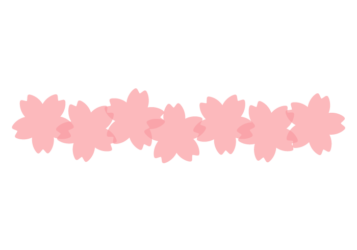 サクラ形の分割枠（一文字フレーム）