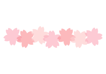 サクラ形の分割枠（一文字フレーム）