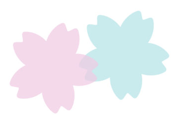 サクラ形の分割枠（一文字フレーム）