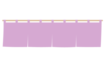 暖簾の分割枠（一文字フレーム）