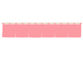 暖簾の分割枠（一文字フレーム）