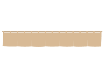 暖簾の分割枠（一文字フレーム）
