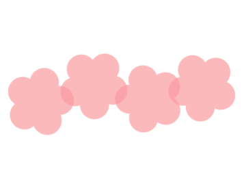 ウメ形の分割枠（一文字フレーム）