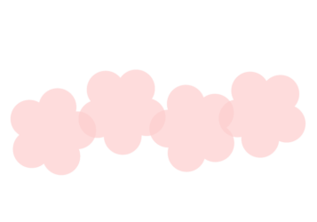 ウメ形の分割枠（一文字フレーム）