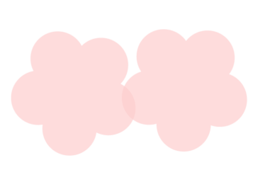 ウメ形の分割枠（一文字フレーム）