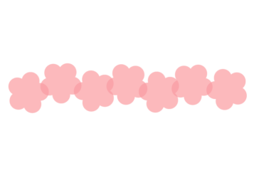 ウメ形の分割枠（一文字フレーム）
