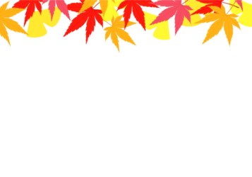 上部枠（秋装飾：カエデ）