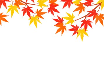 上部枠（秋装飾：カエデ）