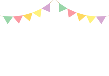 上部枠（フラッグガーランド装飾）