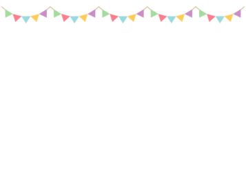 上部枠（フラッグガーランド装飾）