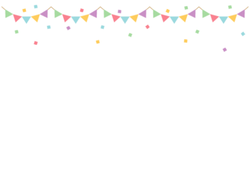 上部枠（フラッグガーランド装飾）