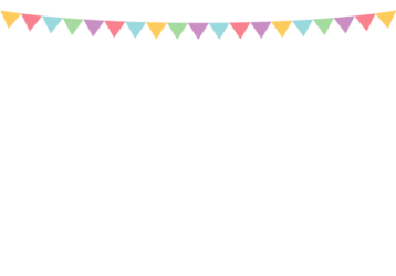 上部枠（フラッグガーランド装飾）